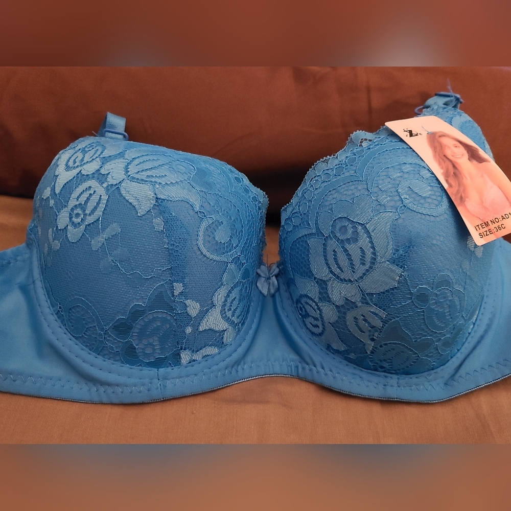 ZC Blue ANGELIC BEAUTY WIRED BRA - LINGERIA - Lace  bra